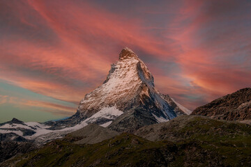 Matterhorn, Monte Cervino, Zermatt, Valais, Wallis, Switzerland