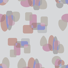 seamless pattern of abstract shapes in pastel colors for printing on fabrics, clothing, bedding, ceramics, dishes and interior design, cards, covers