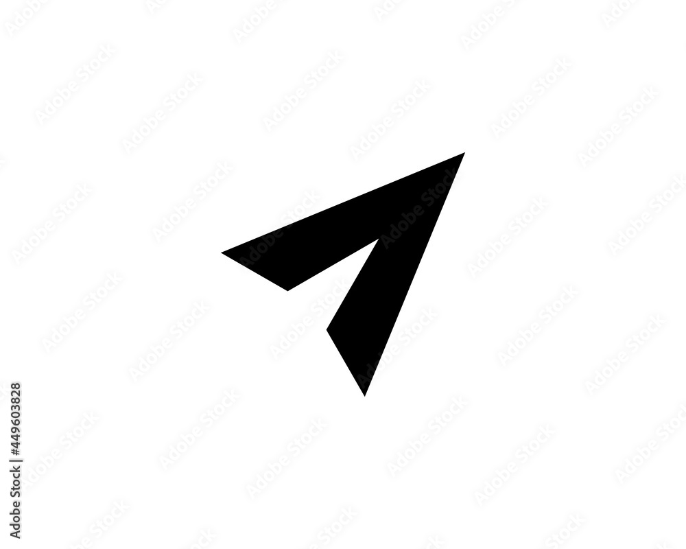 Poster send icon mobile phone communication paper plane email web message sending