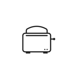 toaster line icon. household kitchen electrical appliance. isolated vector image