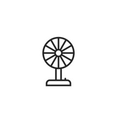 Obraz premium fan line icon. household electrical appliance. isolated vector image