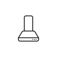 Cooker hood line icon. kitchen extractor symbol. household kitchen electrical appliance. isolated vector image