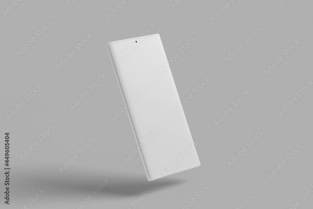 Poster realistic smartphone mockup. cellphone frame with blank display isolated templates, phone different 