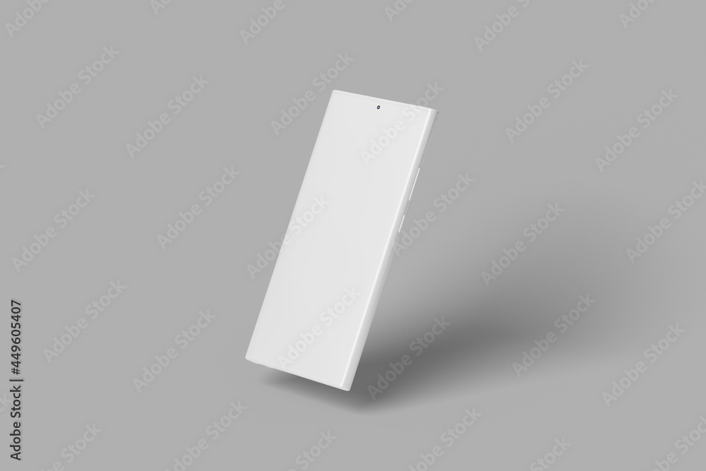 Poster realistic smartphone mockup. cellphone frame with blank display isolated templates, phone different 