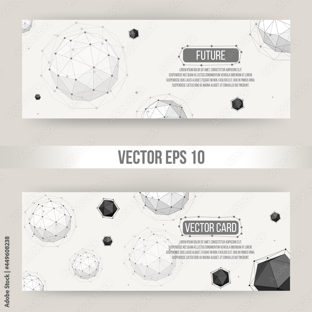 Poster abstract creative concept vector background of geometric shapes from triangular faces. polygonal des