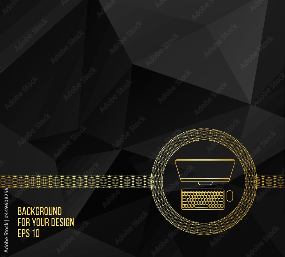 Poster abstract creative concept vector background. line icons flat design elements. modern vector illustra