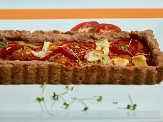 Tomato Tart with Fluted Crust