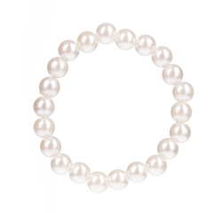 Pearl bracelet isolated on a white background.