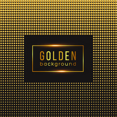 Golden luxury background with beads. Vector illustration.