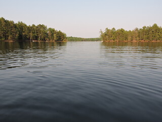 Ripples in water of Northern Wisconsin lake