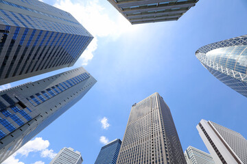 Fototapeta na wymiar 西新宿の超高層ビル群