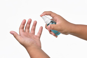 Inject Alcohol Spray to wash hands to reduce the accumulation of bacteria