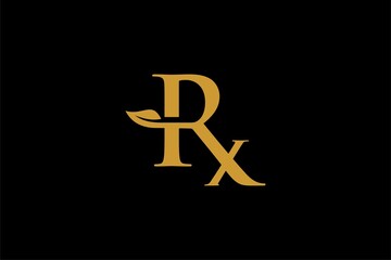 Rx pharmacy icon design. Health logo design.