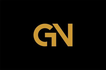 Letter GN logo design vector. Monogram GN-type illustration symbol.
