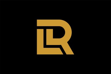 Letter LR logo design vector. Monogram R-type illustration design.