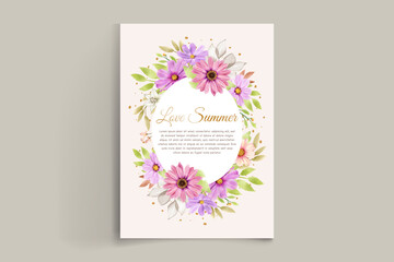 WATERCOLOR CHRYSANTHEMUM WEDDING invitation card set