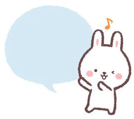 踊るうさぎとフキダシ