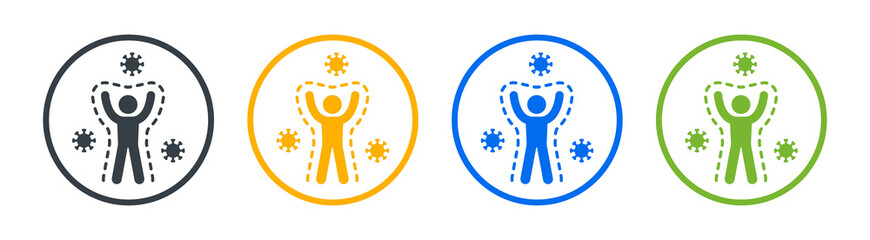 Immune system vector icon. Health bacteria virus protection. Vector illustration