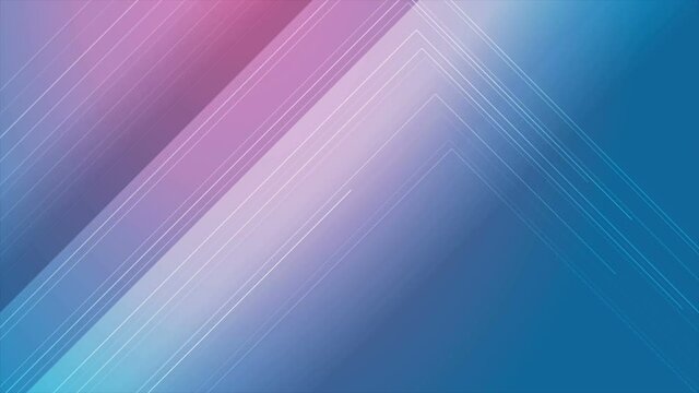 Blue pink lines technology futuristic minimal motion background. Seamless looping. Video animation Ultra HD 4K 3840x2160