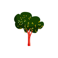 garden  fruit tree vector illustration