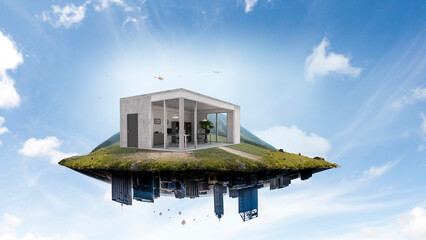 Real estate concept . Mixed media
