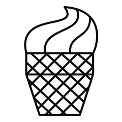 Ice Cream Cone Outline