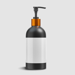 3d render plastic push bottle mockup