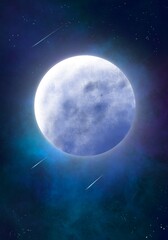 Luna llena en media noche