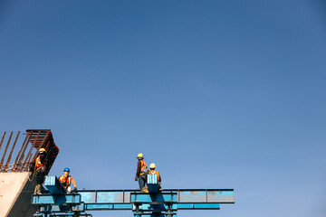 Group of workers working at a construction site