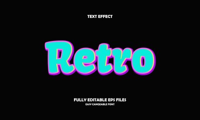 retro text effect vector illustration