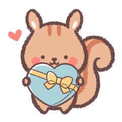 チョコレートを持つリス2