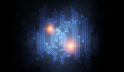 Technology and innovation concept . Mixed media