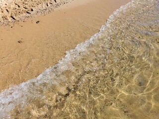 sand and water