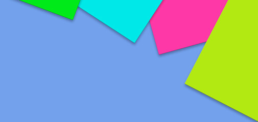 Banner concept with geometric shapes and space for text