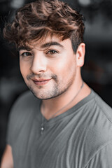 Fototapeta premium Handsome guy posing in the street