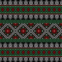 seamless pattern Ethnic geometric tribal textile ikat pattern American African fabric motif mandalas native boho bohemian carpet aztec india Asia 