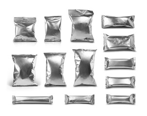 A set of clean foil packaging for design
