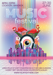 music festival poster for party
