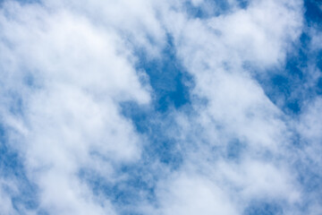 Blue sky and white clouds.
