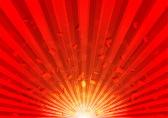 集中線、放射状のキラキラした豪華なバックグラウンドイラスト素材