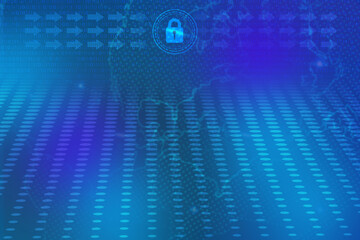 2d illustration futuristic technology background