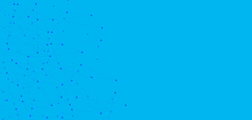 Beautiful blue technology background with social media shapes