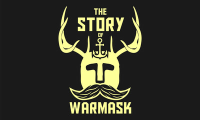 The Story of War Mask, Legend, War Vector Design