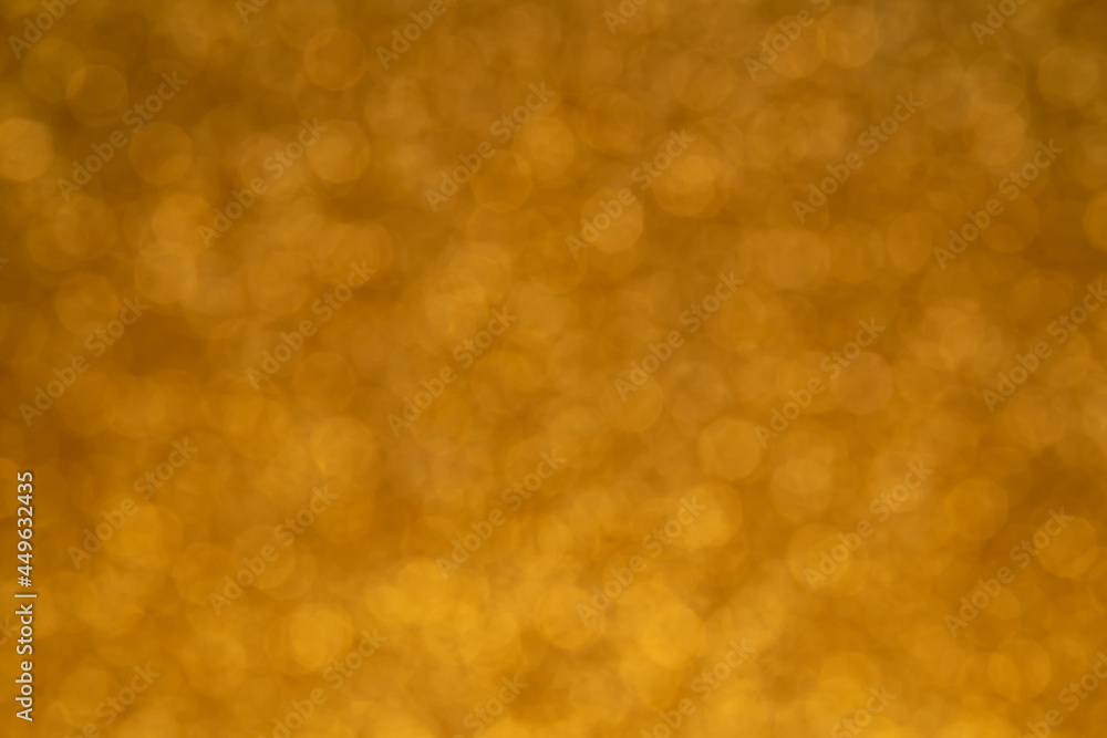 Poster abstract yellow background with bokeh