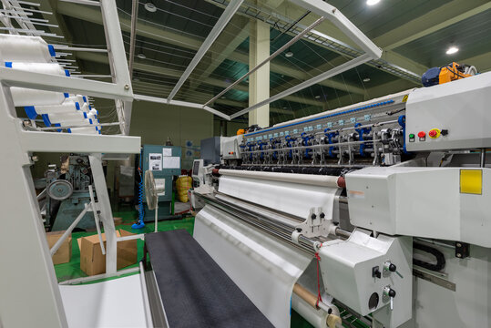 A modern weaving machine for bed  textile manufacture