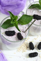 Curd dessert with chia seeds