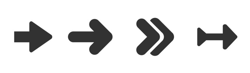 Arrows black set icons. Arrow vector collection. Modern simple arrows.