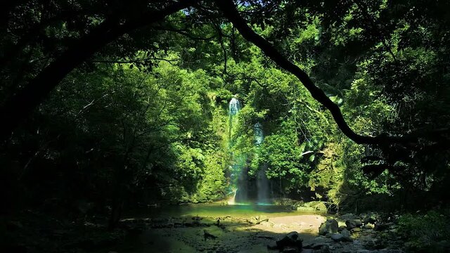 Ta-River and Ta-Waterfall at Yanbaru National Park, World Heritage Site of Okinawa, Japan