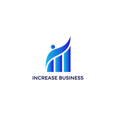 illustration of phased growth, progress, increase in profits. Symbol for economy, success business. Growth diagram with arrow going up.