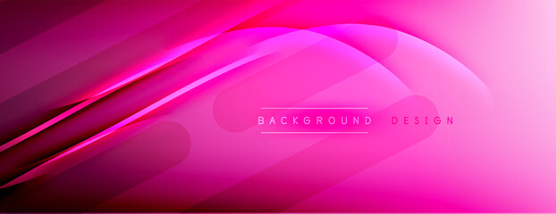 Abstract background - lines composition created with lights and shadows. Technology or business digital template. Trendy simple fluid color gradient abstract background with dynamic